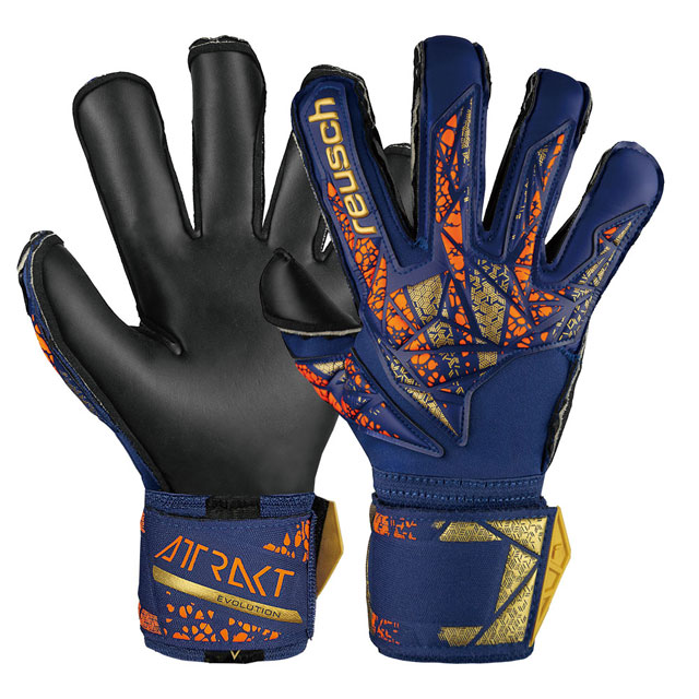 ロイシュ サッカー キーパーグローブ アトラクト ゴールドX エボリューション プレミアムブルー ゴールキーパー用品 【reusch】 5470995-4411 ※返品・交換・キャンセル不可商品